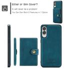For Samsung Galaxy S25 Edge 5G JEEHOOD J01 Retro Magnetic Detachable Wallet Phone Case(Blue) - 2