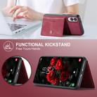 For Samsung Galaxy S25 Edge 5G JEEHOOD J01 Retro Magnetic Detachable Wallet Phone Case(Red) - 3