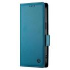 For Xiaomi 14T Pro Side Buckle Magnetic Frosted Leather Phone Case(Blue) - 2