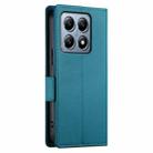 For Xiaomi 14T Pro Side Buckle Magnetic Frosted Leather Phone Case(Blue) - 3