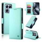 For Xiaomi 14T Pro Side Buckle Magnetic Frosted Leather Phone Case(Mint Green) - 1