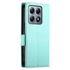 For Xiaomi 14T Pro Side Buckle Magnetic Frosted Leather Phone Case(Mint Green) - 3