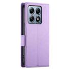 For Xiaomi 14T Pro Side Buckle Magnetic Frosted Leather Phone Case(Purple) - 3