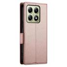 For Xiaomi 14T Side Buckle Magnetic Frosted Leather Phone Case(Rose Gold) - 3