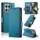 For Xiaomi 14T Side Buckle Magnetic Frosted Leather Phone Case(Blue) - 1