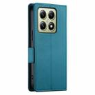 For Xiaomi 14T Side Buckle Magnetic Frosted Leather Phone Case(Blue) - 3