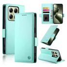 For Xiaomi 14T Side Buckle Magnetic Frosted Leather Phone Case(Mint Green) - 1