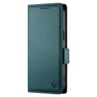 For Xiaomi 14T Side Buckle Magnetic Frosted Leather Phone Case(Dark Green) - 2