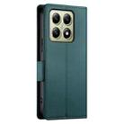 For Xiaomi 14T Side Buckle Magnetic Frosted Leather Phone Case(Dark Green) - 3