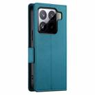 For Xiaomi 15 Side Buckle Magnetic Frosted Leather Phone Case(Blue) - 3