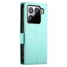 For Xiaomi 15 Side Buckle Magnetic Frosted Leather Phone Case(Mint Green) - 3