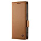 For Xiaomi 15 Side Buckle Magnetic Frosted Leather Phone Case(Brown) - 2