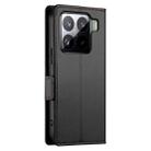 For Xiaomi 15 Pro Side Buckle Magnetic Frosted Leather Phone Case(Black) - 3
