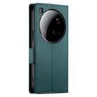 For Xiaomi 15 Ultra Side Buckle Magnetic Frosted Leather Phone Case(Dark Green) - 3