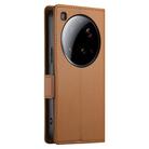 For Xiaomi 15 Ultra Side Buckle Magnetic Frosted Leather Phone Case(Brown) - 3