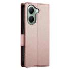 For Xiaomi Poco X7 Pro / Redmi Turbo 4 Side Buckle Magnetic Frosted Leather Phone Case(Rose Gold) - 3