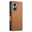 For Xiaomi Poco X7 Pro / Redmi Turbo 4 Side Buckle Magnetic Frosted Leather Phone Case(Brown) - 3