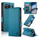 For OnePlus Nord 4 5G Side Buckle Magnetic Frosted Leather Phone Case(Blue) - 1