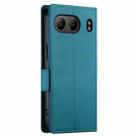 For OnePlus Nord 4 5G Side Buckle Magnetic Frosted Leather Phone Case(Blue) - 3