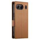 For OnePlus Nord 4 5G Side Buckle Magnetic Frosted Leather Phone Case(Brown) - 3