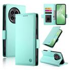 For OnePlus 13R / Ace 5 / Ace 5 Pro Side Buckle Magnetic Frosted Leather Phone Case(Mint Green) - 1