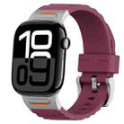 For Apple Watch 42mm / 41mm / 40mm / 38mm Trailblazer Silicone Watch Band(Wine Red) - 1