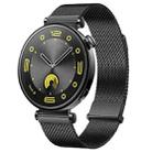 For Huawei Watch GT5 41mm Daul-section Magnetic Milan Steel Mesh Watch Band(Black) - 1