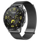 For Huawei Watch GT5 46mm Daul-section Magnetic Milan Steel Mesh Watch Band(Gray) - 1