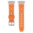 For Apple Watch 46mm / 49mm / 45mm / 44mm Trailblazer Oval Holes Silicone Watch Band(Orange) - 2