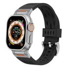 For Apple Watch 46mm / 49mm / 45mm / 44mm Trailblazer Oval Holes Silicone Watch Band(Black) - 1