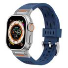 For Apple Watch 46mm / 49mm / 45mm / 44mm Trailblazer Oval Holes Silicone Watch Band(Midnight Blue) - 1