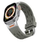For Apple Watch 46mm / 49mm / 45mm / 44mm Trailblazer Oval Holes Silicone Watch Band(Forest Green) - 3