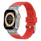 For Apple Watch 46mm / 49mm / 45mm / 44mm Trailblazer Oval Holes Silicone Watch Band(Red) - 1