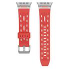 For Apple Watch 46mm / 49mm / 45mm / 44mm Trailblazer Oval Holes Silicone Watch Band(Red) - 2