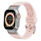 For Apple Watch 46mm / 49mm / 45mm / 44mm Trailblazer Oval Holes Silicone Watch Band(Vintage Rose) - 1