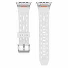 For Apple Watch 46mm / 49mm / 45mm / 44mm Trailblazer Oval Holes Silicone Watch Band(White) - 2