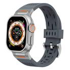 For Apple Watch 46mm / 49mm / 45mm / 44mm Trailblazer Oval Holes Silicone Watch Band(Grey) - 1