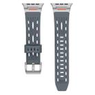 For Apple Watch 46mm / 49mm / 45mm / 44mm Trailblazer Oval Holes Silicone Watch Band(Grey) - 2