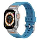 For Apple Watch 46mm / 49mm / 45mm / 44mm Trailblazer Oval Holes Silicone Watch Band(Premium Blue) - 1