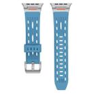 For Apple Watch 46mm / 49mm / 45mm / 44mm Trailblazer Oval Holes Silicone Watch Band(Premium Blue) - 2