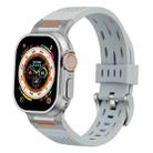 For Apple Watch 46mm / 49mm / 45mm / 44mm Trailblazer Oval Holes Silicone Watch Band(Cloudy Gray) - 1