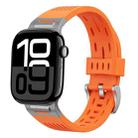 For Apple Watch 42mm / 41mm / 40mm / 38mm Trailblazer Oval Holes Silicone Watch Band(Orange) - 1