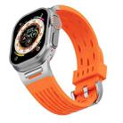 For Apple Watch 42mm / 41mm / 40mm / 38mm Trailblazer Oval Holes Silicone Watch Band(Orange) - 3