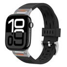 For Apple Watch 42mm / 41mm / 40mm / 38mm Trailblazer Oval Holes Silicone Watch Band(Black) - 1