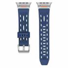 For Apple Watch 42mm / 41mm / 40mm / 38mm Trailblazer Oval Holes Silicone Watch Band(Midnight Blue) - 2