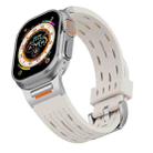 For Apple Watch 42mm / 41mm / 40mm / 38mm Trailblazer Oval Holes Silicone Watch Band(Starlight) - 3