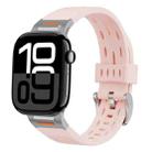 For Apple Watch 42mm / 41mm / 40mm / 38mm Trailblazer Oval Holes Silicone Watch Band(Vintage Rose) - 1