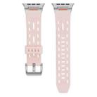 For Apple Watch 42mm / 41mm / 40mm / 38mm Trailblazer Oval Holes Silicone Watch Band(Vintage Rose) - 2