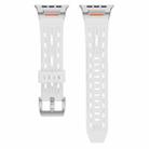 For Apple Watch 42mm / 41mm / 40mm / 38mm Trailblazer Oval Holes Silicone Watch Band(White) - 2