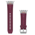 For Apple Watch 46mm / 49mm / 45mm / 44mm Trailblazer Woven Texture Silicone Watch Band(Wine Red) - 2
